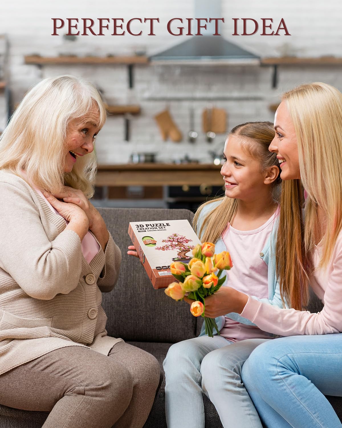 ROBOTIME Sakura Bonsai 3D Puzzles Wooden Artificial Cherry Blossom Tree DIY Model Building Kit for Home Decoration and Office Art Creative Gifts