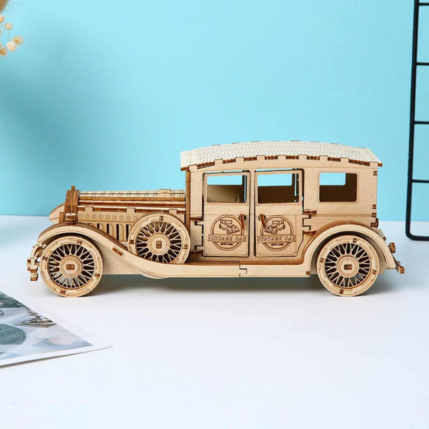 BENNAMA 3D Wooden Puzzles Vintage Car Model Kits, Brainteaser and Puzzle for Christmas/Birthday,Gifts for Adults and Teens to Build Combination