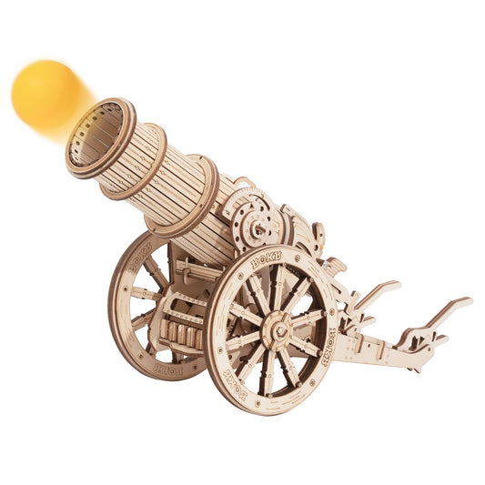 ROKR 3D Wooden Puzzles Model Building Kits Cannon Toys - DIY Wooden Catapult Toys STEM Educational Projects for Men and Women