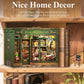 Cutefun Book Nook Kit - DIY Miniature House Dollhouse Kit, Book Nook Kits for Adults, Bookshelf Insert Bookend with LED Light for Teens and Adults (Blossom Florists)
