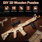 maysida 3D Wooden Puzzles for Adults, Wooden 3D Puzzle M416 Model Electric Toy Building Model Kits with Sight and Goggles, DIY Wood Crafts Cool Toys Unique Gifts Hobbies for Men Women Teens