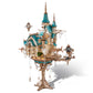 FUNPOLA 3D Wooden Puzzle Steam Castle Model – Steampunk Baroque Floating Castle DIY Building Kit with Mechanical Gears, Unique Gift for Adults and Teens