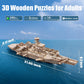 Herseme 3D Wooden Puzzles for Adults, 242 PCS 3D Puzzles for Adults- Brain Teaser Wooden Puzzles for Father/Son, Gifts for Fathe/Son, Decompression 3D Puzzle Wood Models Kits (1.Aircraft Carrier)