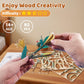 3D Wooden Flower Puzzles for Adults Lily, DIY Flower Building Set Wooden Craft Kits Home Decoration, for Women Mom Birthday Thanksgiving Christmas Valentine's Day