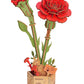 rowood 3D Puzzle Wooden Flower,DIY Artifical Flower Building Set Craft Kit for Women,Mother's Day/Valentine's Day/Teacher's Day/Thanksgiving/Christmas/Birthday Gift for Mom/Grandma-Red Carnation