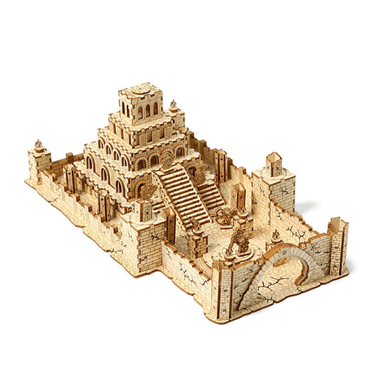 Seveat 3D Puzzles for Adults & Teens – 235-Piece Wooden DIY Ancient Temple Ruins Wooden Model for Adults to Build, Brain-Teasing Puzzle Game for Any Occasion (Ruins)