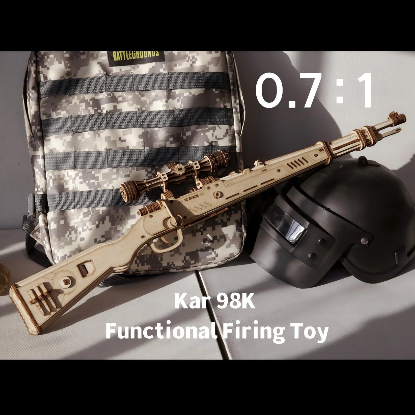 3D Wooden Puzzles Rubber Band Gun for Adults – 98k Gun Model, DIY Rubber Band Gun Building Kit for Teens 14+, Brain Teaser Craft, Unique Gift & Home Decor for Men & Women (Kar98K)