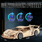 3D Wooden Puzzle Car for Adults (Sport Car)
