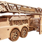 Wood Trick Rescue Firetruck Movable - Rotating Extendable Ladder - 3D Wooden Puzzles for Adults to Build - Rides up to 20 ft - Wooden Models Engineering DIY Project Mechanical Model Kit