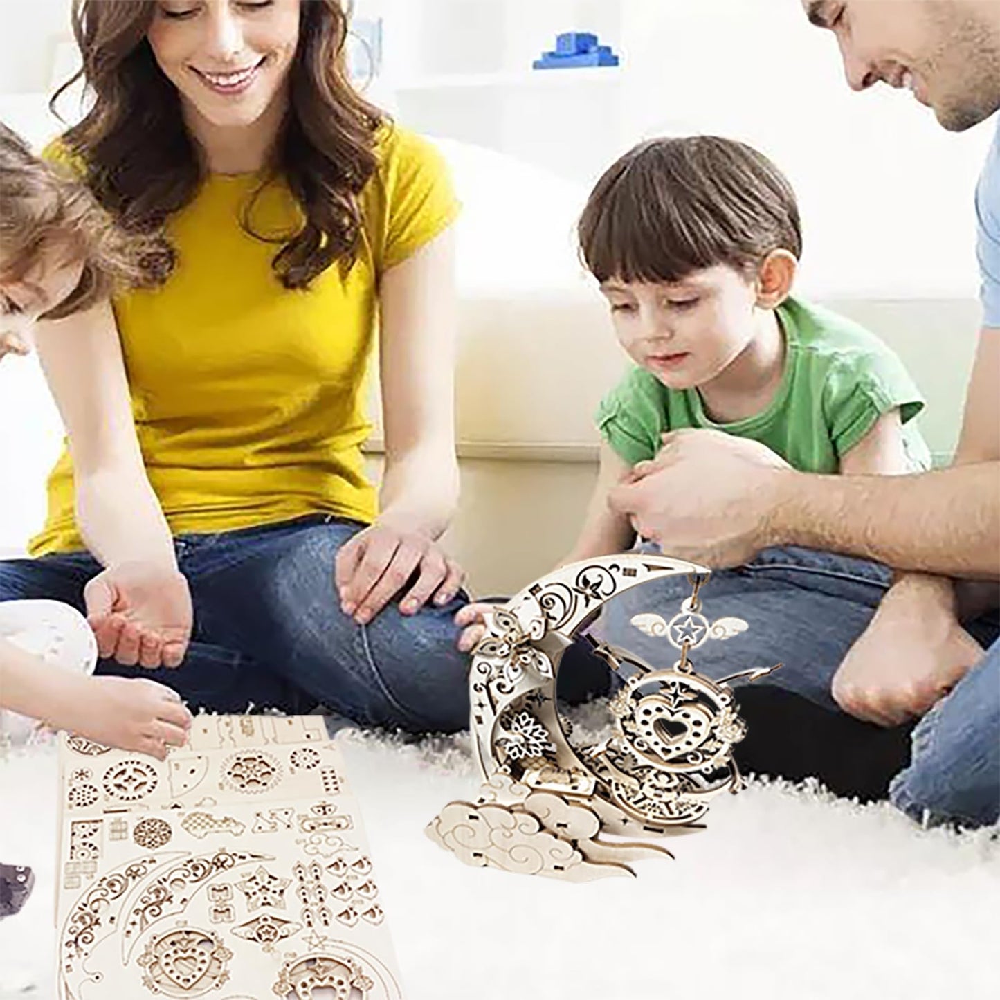 Wooden 3D Puzzle for Adults Mechanical Music Box Model Kits Wood DIY Crafts Kit Jigsaw Puzzle for Age 14+ Years Old