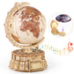 MIEBELY 3D Wooden Puzzles for Adults USB Charging Illuminated Globe Music Box DIY LED Wood Model Building Kits with Space Projector Stem Toys for Kids Desk Decor for Boys/Girls Ages 8+