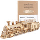3D Wooden Puzzles for Adults, DIY Mechanical Model Kits for Adults and Kids to Build, Creative Gift for Women or Men Birthday, Christmas (Mechanical Train)