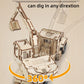 MOCBURIKU 3D Wooden Puzzle for Adults, Excavator Wooden Mechanical Model Car Kits to Build, Brain Teaser Pull Back Truck Toys Birthday for Men Women (Excavator)