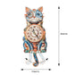 Cutywood 3D Puzzles for Adults Clock-Cat Detective Design Model Kit-Mechanical DIY Pendulum Clock with Roman Numerals-Desk Home Office Decor Personalized Gift for DIY Lovers