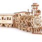 Wood Trick Wooden Toy Train Set with Railway - 34x7″ - Locomotive Train Toy Mechanical Model Kit - 3D Wooden Puzzles for Adults to Build - Engineering DIY Models for Adults to Build