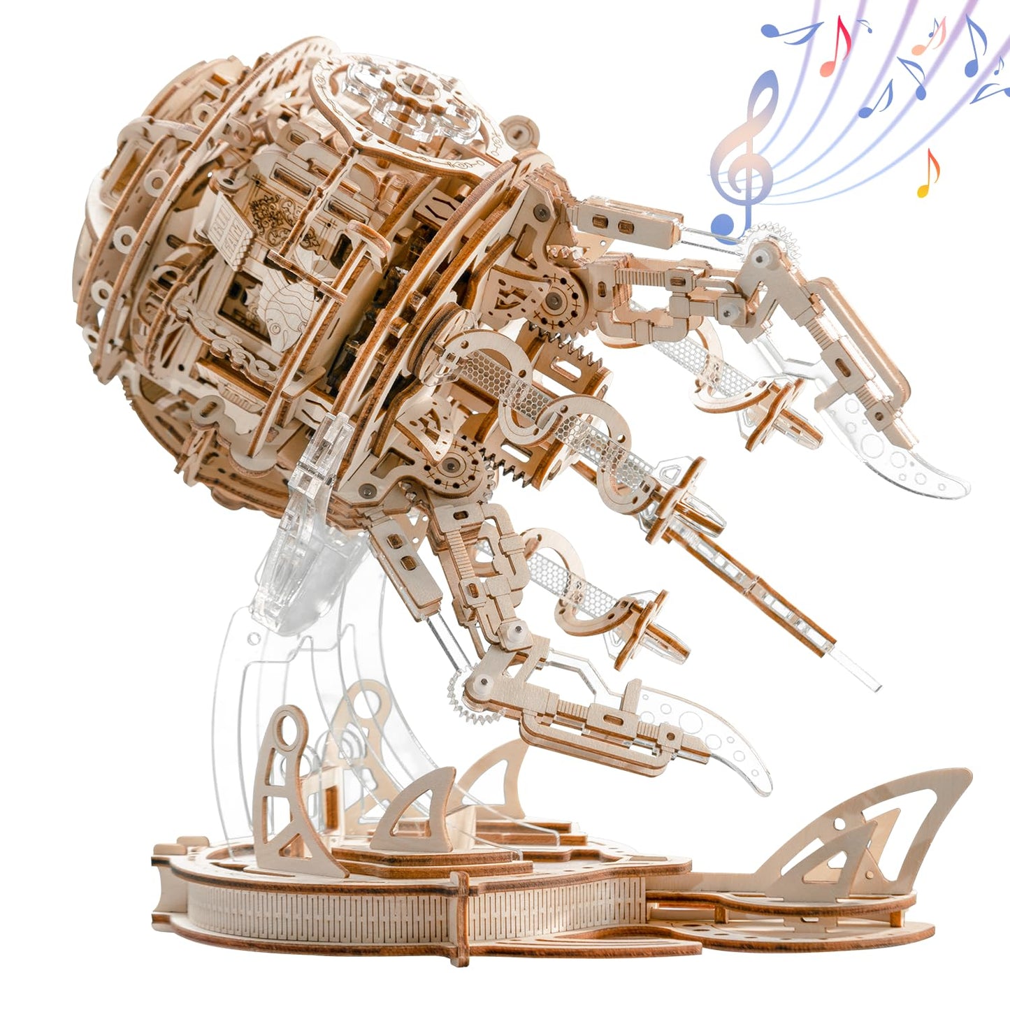 3D Wooden Puzzles for Adults, 3D Puzzle Model Aurora Jellyfish Toys Building Kits, DIY Wood Crafts Cool Toy Hobbies for Men Women, Creative Assembly Gifts