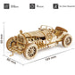 ROKR 3D Wooden Puzzle for Adults Mechanical Car Model-DIY Building Vehicle Kits-Brain Teaser Toys-Gift for Men Women on Birthday/Christmas Day(Grand Prix Car)