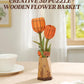 rowood Wooden Flower,DIY Artifical Flower Building Set Craft Kit for Adults,Mother's Day/Valentine's Day for Mom/Women/Grandma-Orange Tulip