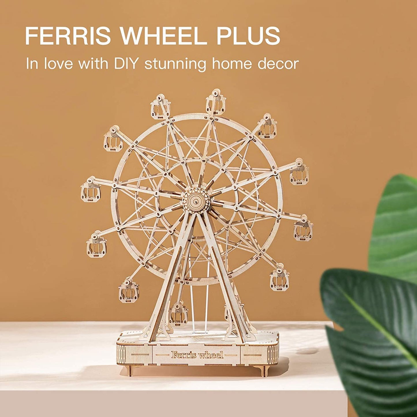 Rowood 3D Puzzles for Adults, Model Kits for Adults, Wooden Music Box,DIY Craft Kits Gifts on Birthday Christmas - Ferris Wheel (232 PCS)