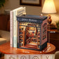Cutefun Book Nook Kit, DIY Miniature Dollhouse Library Kit for Adults and Teens, Tiny House Building Bookshelf Insert Decor with LED Light, Gifts for Family and Friends (Jack's Bookery)
