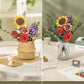 ROBOTIME Forever Flowers Bouquet, Wooden Flower Bouquet Building Kit TW01H, Sunflower/Red Camellia/Pink Rose/Lilac Gift for Mom/Wife