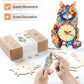 Rnfinewow 3D Wooden Puzzles for Adults, Maine Coon Cat Clock DIY Kit, Beginner 22 Pcs Wooden Puzzles, Creative Gift Ideas for Adults Teens