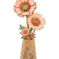 rowood 3D Puzzles for Adults,DIY Wooden Flower Building Craft Kits for Women,Christmas/Birthday Gift- Orange Gerbera Daisy