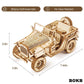 ROKR 3D Wooden Puzzle for Adults-Mechanical Car Model Kits-Brain Teaser Puzzles-Vehicle Building Kits-Unique Gift for Kids on Birthday/Christmas Day(1:18 Scale)(MC701-Army Field Car)