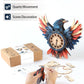 Rnfinewow 3D Wooden Puzzles for Adults,3D Puzzles for Adults Raven DIY Wall Clock Kit with Pendulum, 34 Pieces 3D Wooden Puzzles,Creative Gift Idea for Teens & Adults