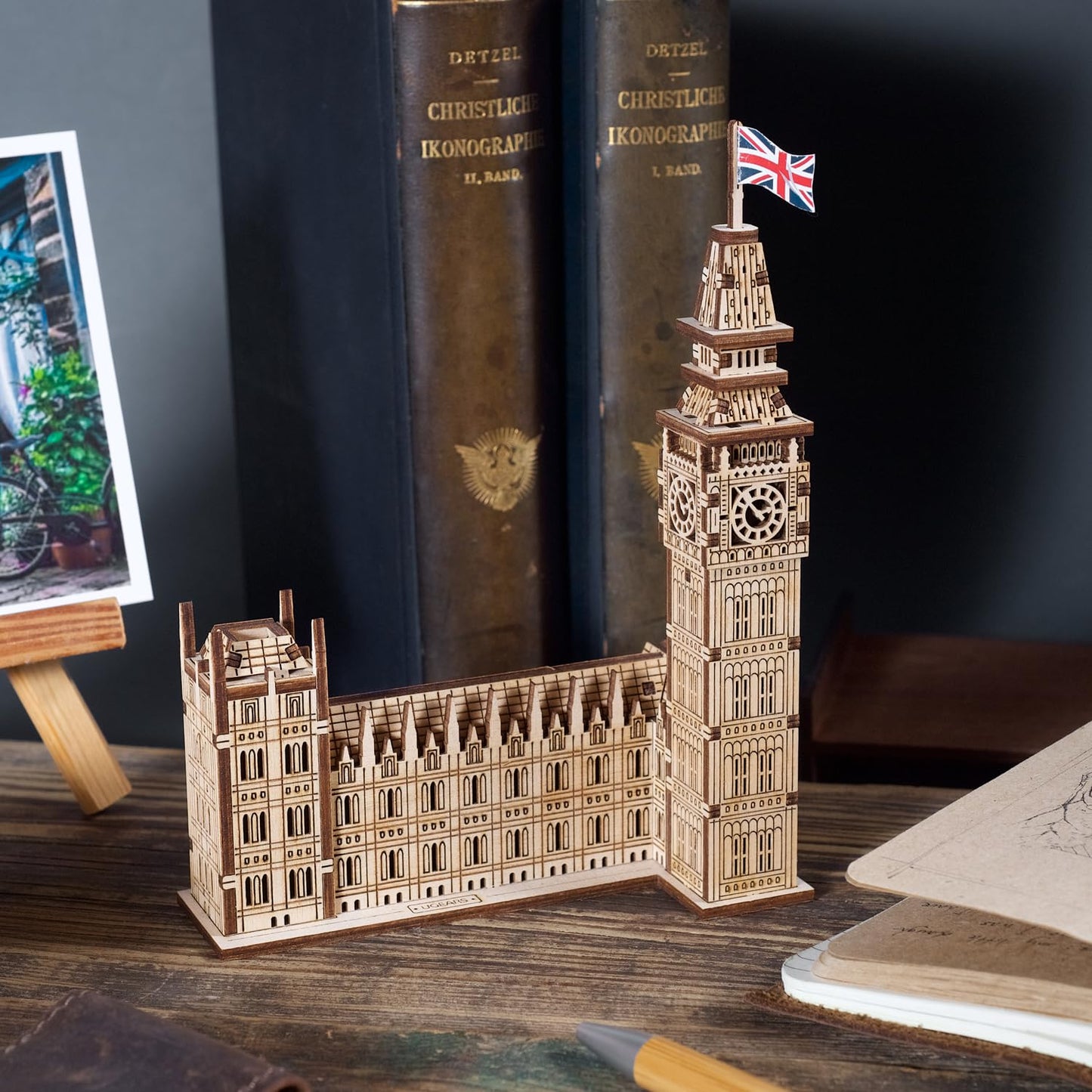 UGEARS Wooden 3D Puzzles for Adults – Big Ben Model Kit DIY Kits for Adults – Easy Craft Kits for Adults Model Building Kits – London Architecture Model Kit Wooden Puzzle for Adults – 63 Pcs