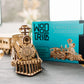 Wood Trick Wooden Toy Train Set with Railway - 34x7″ - Locomotive Train Toy Mechanical Model Kit - 3D Wooden Puzzles for Adults to Build - Engineering DIY Models for Adults to Build