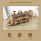 Hallisun 3D Wooden Puzzle for Adults, Mechanical Steam Trains Puzzle, DIY Vehicle Model Building Kit Handicraft Wood Craft Hobbies Toy, Birthday for Hobbyist 14+ Family Women Men, 361 Pcs