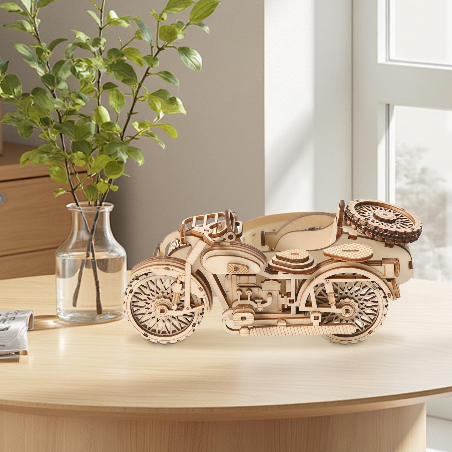 Foyucool 3D Wooden Puzzles for Adults, DIY Puzzle Model Kits, 181 Pieces Wooden Models for Adults to Build, Home Décor Perfect Birthday Christmas Souvenir Gift, Tricycle