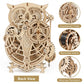 ROKR 3D Wooden Puzzles for Adults Owl Clock - Mechanical Model Building Kit DIY Hobbies for Men Women 161PCS Clock Puzzle Creative Craft Gift Home Decor for Family