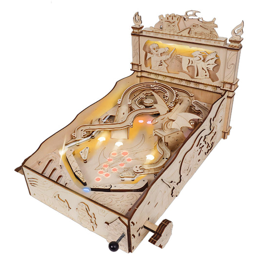 Gueiddi Wooden 3D Puzzles for Adults, Rompecabezas 3D Wooden Puzzles House Warming Gift Hobby Kit Stem Toy Home Decor (Miniature Pinball Machine)