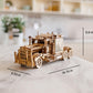 Wood Trick Big Rig Truck Car 3D Wooden Puzzles for Adults to Build - Rides up to 6ft - 14x6″ - Realistic Semi Truck - Wooden Models Engineering DIY Project Mechanical Wood 3D Puzzles Kits