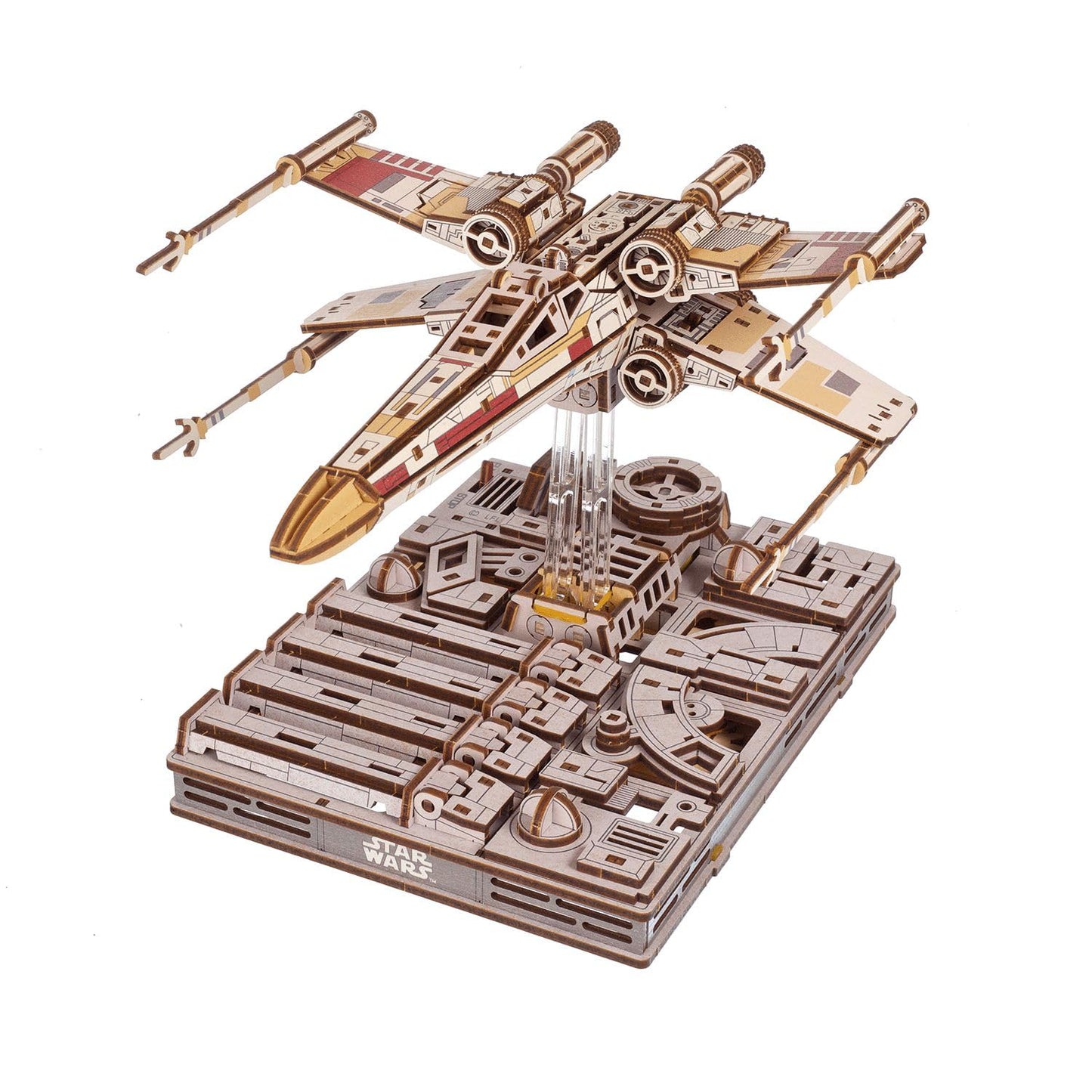 UGEARS Star Wars ™ Luke Skywalker’s X-Wing Starfighter ™ 3D Wooden Puzzles for Adults – Mechanical Wood Model Kits, Star Wars Model Kit, DIY 3D Puzzle, Hobby for Adults, Brain Teaser