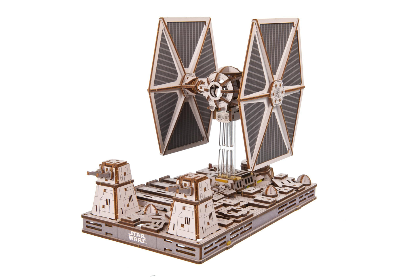 UGEARS Star Wars™ TIE Fighter™ 3D Wooden Puzzles for Adults – Mechanical Wooden Models for Adults to Build, Star Wars Model Kit, Wood 3D Puzzle Building Kits, Hobby Brain Teaser