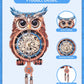 Rnfinewow 3D Wooden Puzzles for Adults, Owl Clock with Pendulum Model Kit, 3D Puzzles for Adults Room Home Decor DIY Wall Clock Kit, Holiday Birthday Christmas Day Gifts for Men Women Teens