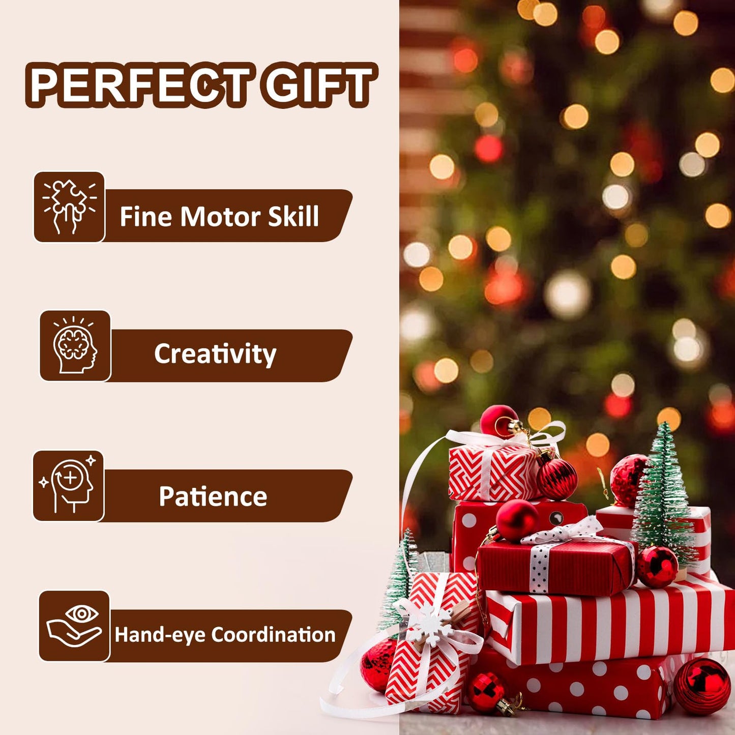 maysida 3D Wooden Puzzles for Adults, Wooden 3D Puzzle M416 Model Electric Toy Building Model Kits with Sight and Goggles, DIY Wood Crafts Cool Toys Unique Gifts Hobbies for Men Women Teens