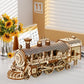 Hallisun 3D Wooden Puzzle for Adults, Mechanical Steam Trains Puzzle, DIY Vehicle Model Building Kit Handicraft Wood Craft Hobbies Toy, Birthday for Hobbyist 14+ Family Women Men, 361 Pcs