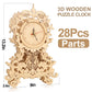 LCOCWMY 3D Wooden Puzzles for Adults DIY Clock Model Building Kits Educational Brain Teaser Puzzles, Crafts Mechanical Clock 8+ and Above, Festival Gifts