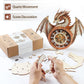Rnfinewow 3D Wooden Puzzles for Adults, 3D Puzzle Dragon Clock Kit (with Pendulum), Wooden Puzzle for Adults Home Decor Clock Crafts for Adult Christmas Day Puzzle Gifts for Men Women