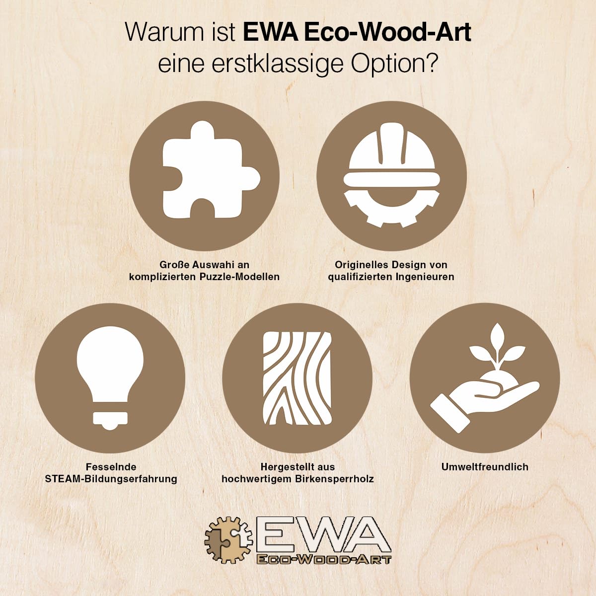 EWA 3D Mechanical Wooden Model - DIY Tractor with Start-Stop System, Inline-Six Engine & More - 3D Wooden Puzzle for 15 yrs Above & Adults - Eco Wood Art, 596 Piece