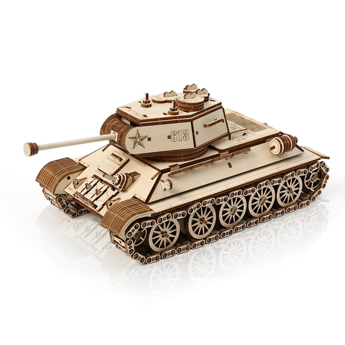 Foyucool 3D Wooden Puzzle for Adults, DIY Tank Model, Creative Assembly Model Building for Adults, DIY Assembly Puzzle, Woodcraft Kit for Christmas Day