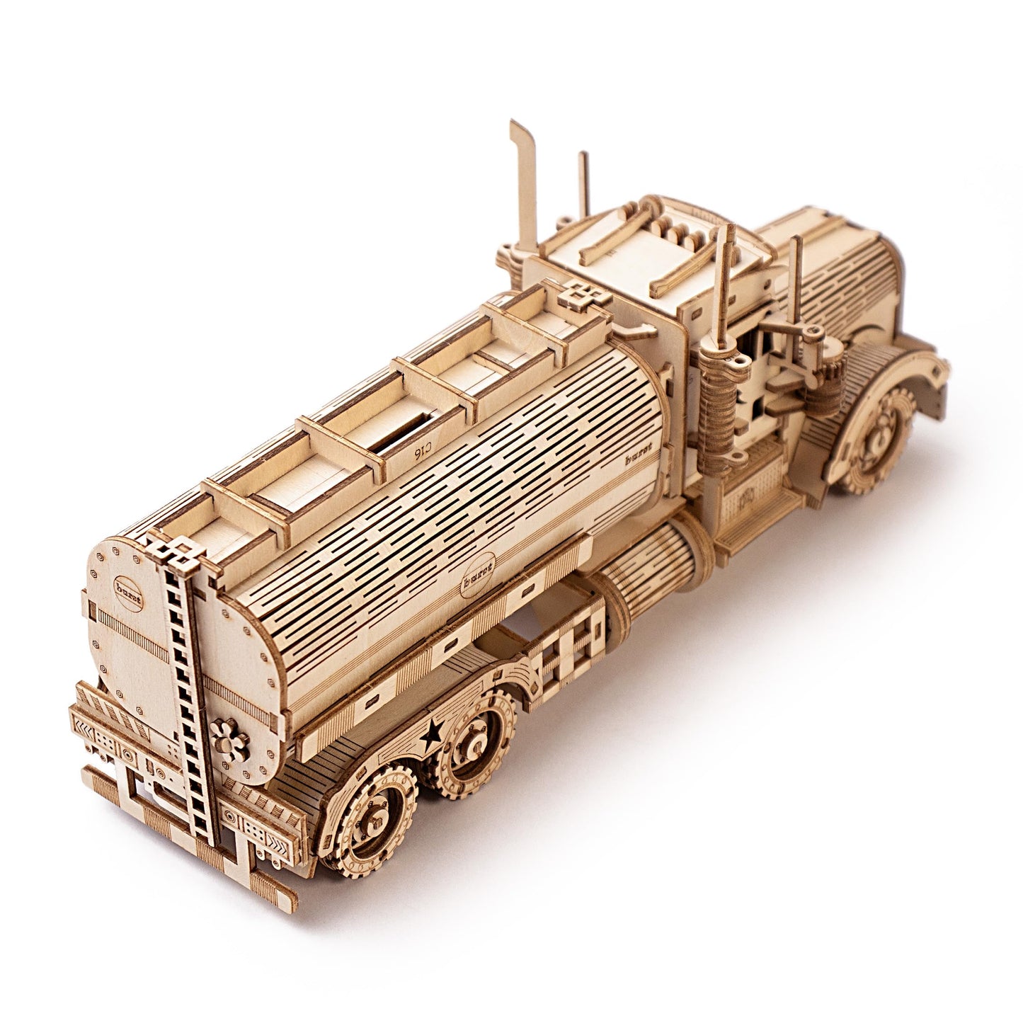 KWASVLYA Truck Model,3D Wooden Puzzles for Adults and Teens, Challenging 3D Puzzle Car,307PCS, Brainteasers and Wooden Models for Christmas/Birthday（Fuel Truck Model）