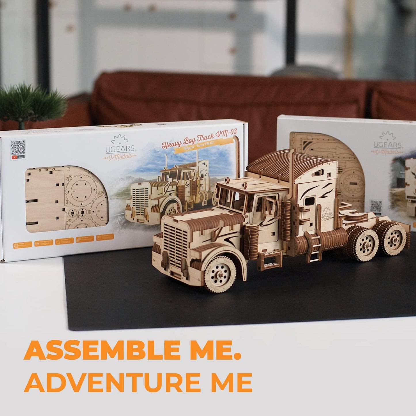 Ugears 70056 Heavy Boy Truck VM-03 Model Plywood DIY Model – Ecological Wooden Model