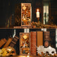 CCCDF Book Nook Kit, DIY Miniature Dollhouse Booknook Kit, 3D Wooden Puzzle Bookend Bookshelf Insert Decor with LED Light for Teens and Adults (Phantom of The Opera)