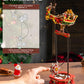 ROKR 3D Wooden Puzzle Santa on Sleigh Gravity Swing Series Wooden Model Kits DIY Dynamic Balance Christmas Decor,Mechanical Model Building Kit, for Teens and Adults