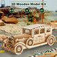 Hallisun 3D Wooden Puzzle for Adults, Mechanical Classic Car Puzzle, DIY Vintage Vehicle Model Building Kit Handicraft Wood Craft Hobbies Toy, Birthday for Hobbyist 14+ Family Women Men, 187 Pcs